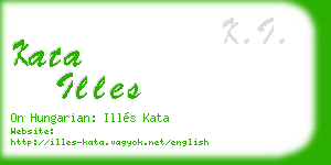 kata illes business card